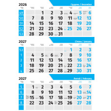 Квартальна сітка БАРВА блакитна 2027